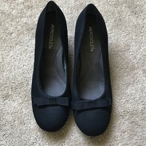 Aerosoles Black Kitten Heel 9 1/2 Shoes